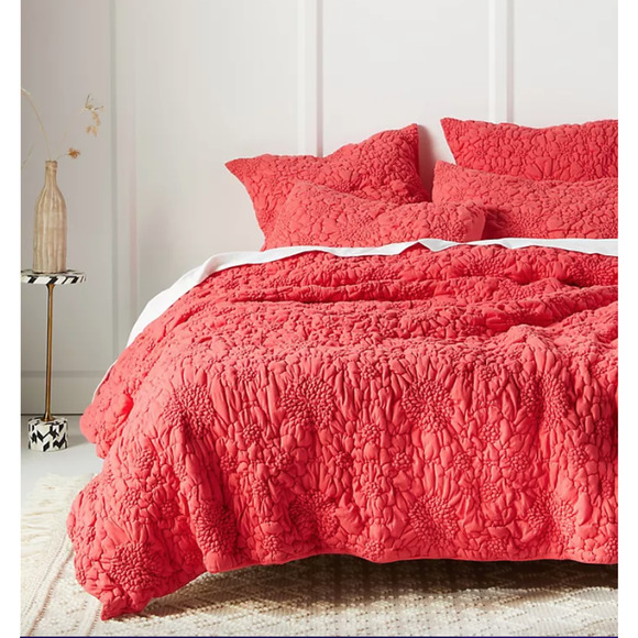 Anthropologie Other - Anthropologie Textured Piazza Quilt Cal King CAYENNE NEW